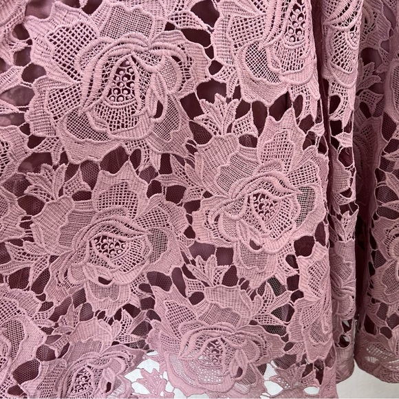 Lulu’s NWT Nora Lee Dusty Rose Sleeveless Lace Midi Dress Size L - Picture 7 of 16